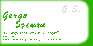 gergo szeman business card